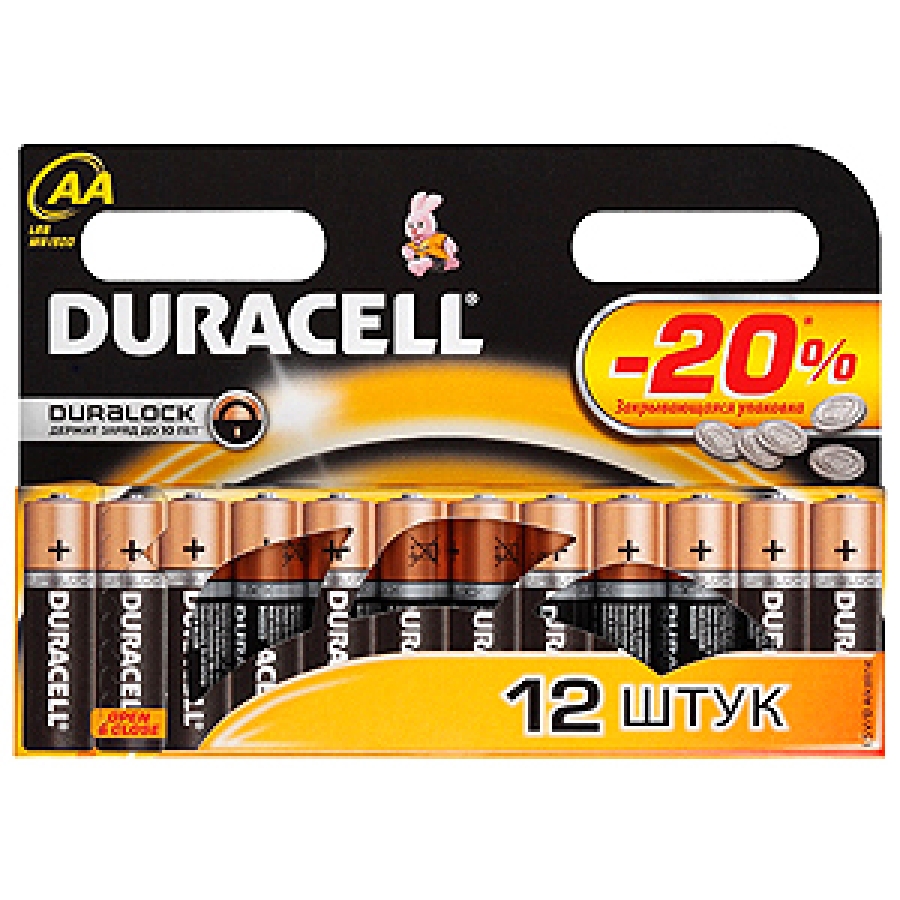 Батарейка Duracell LR06-12BL BASIC 