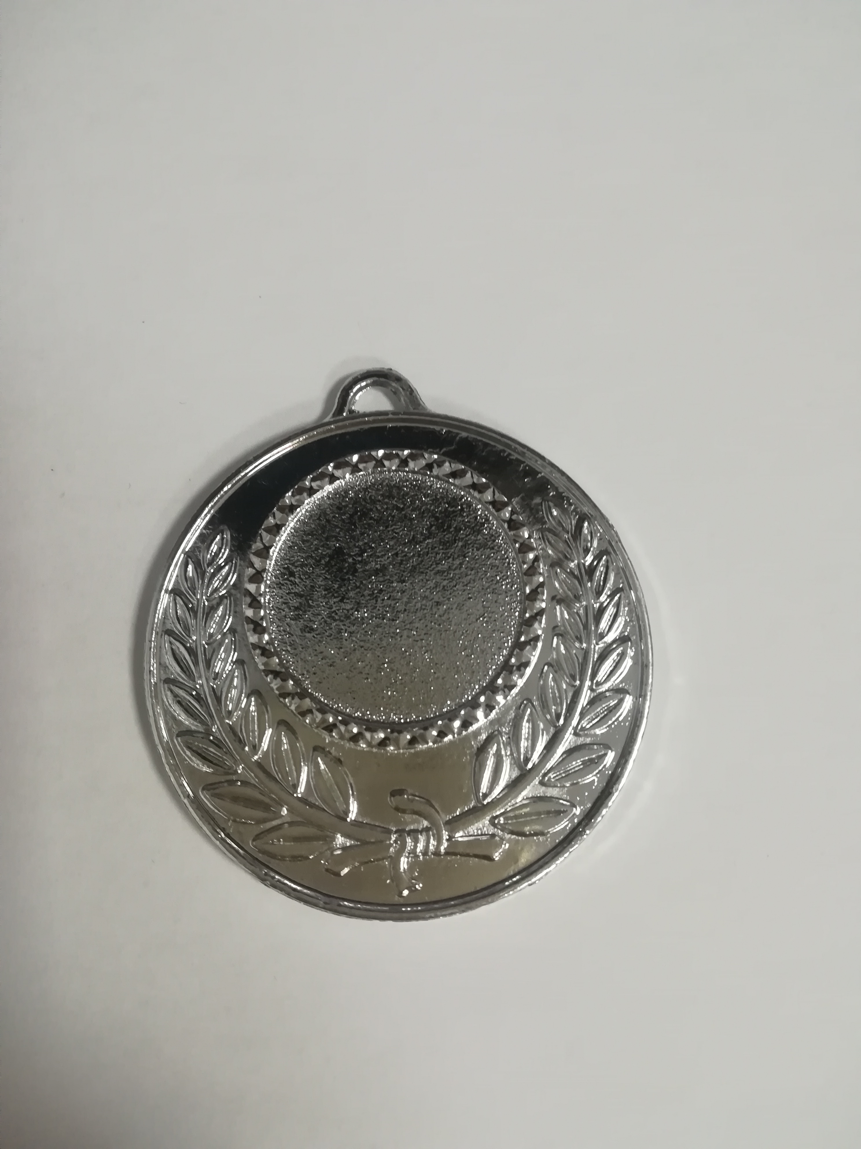 Медаль Лавровый венок серебро под вставку 25мм