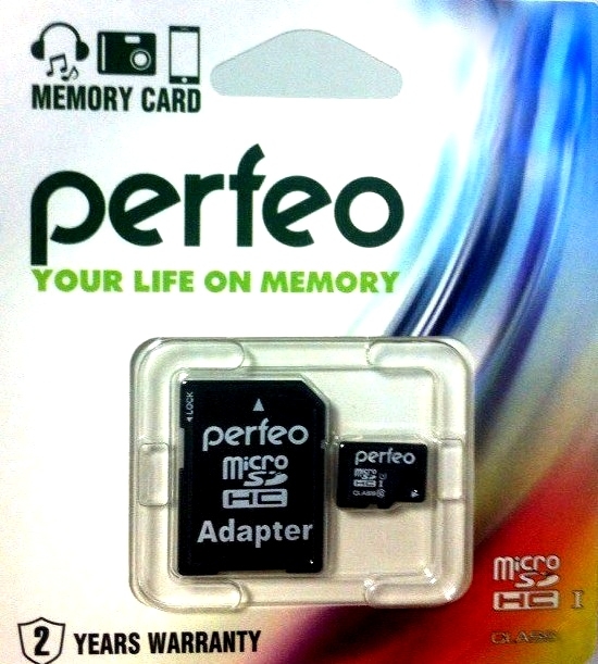Micro SDHC 16 GB Perfeo Class 10