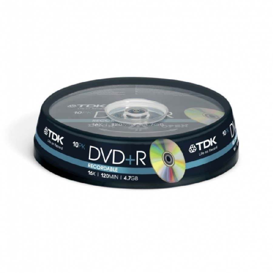 DVD+R  (10) 4.7GB TDK 16x Cake