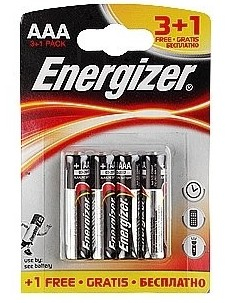 Батарейка Energizer LR03-3+1 BL MAX