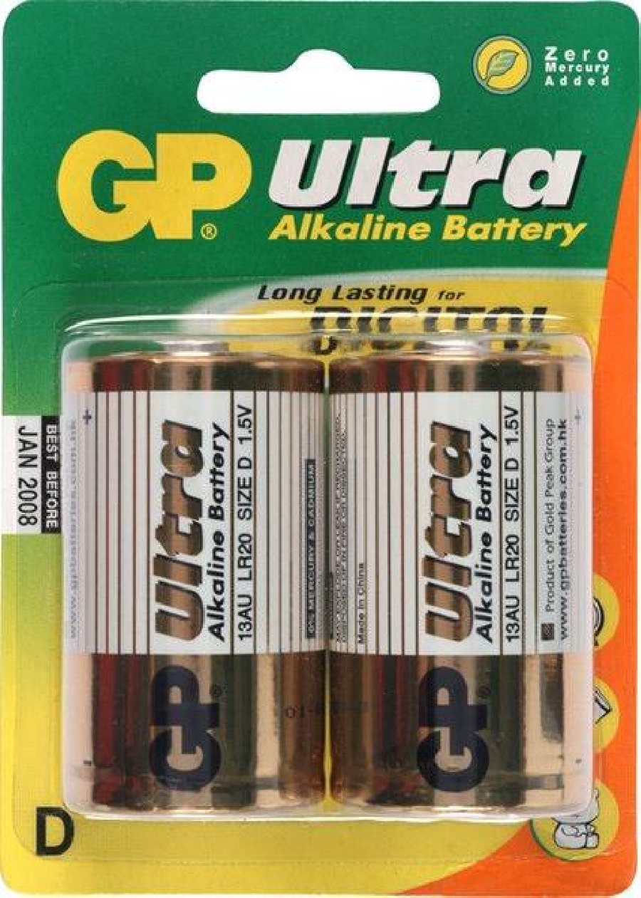 Батарея GP LR20 13A-BC2 (блистер 2 шт.)