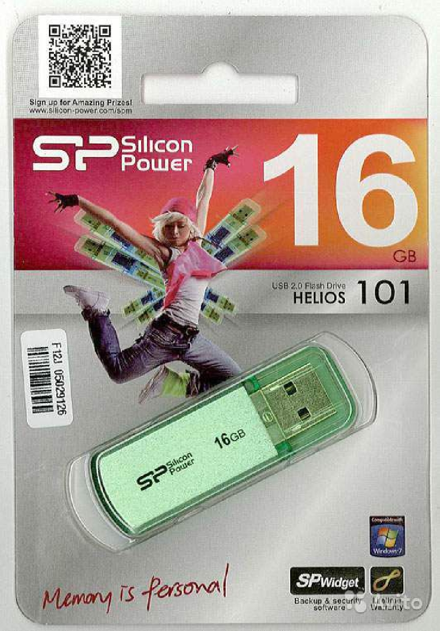 Flash Drive 16GB Silicon Power Helios 101 Green
