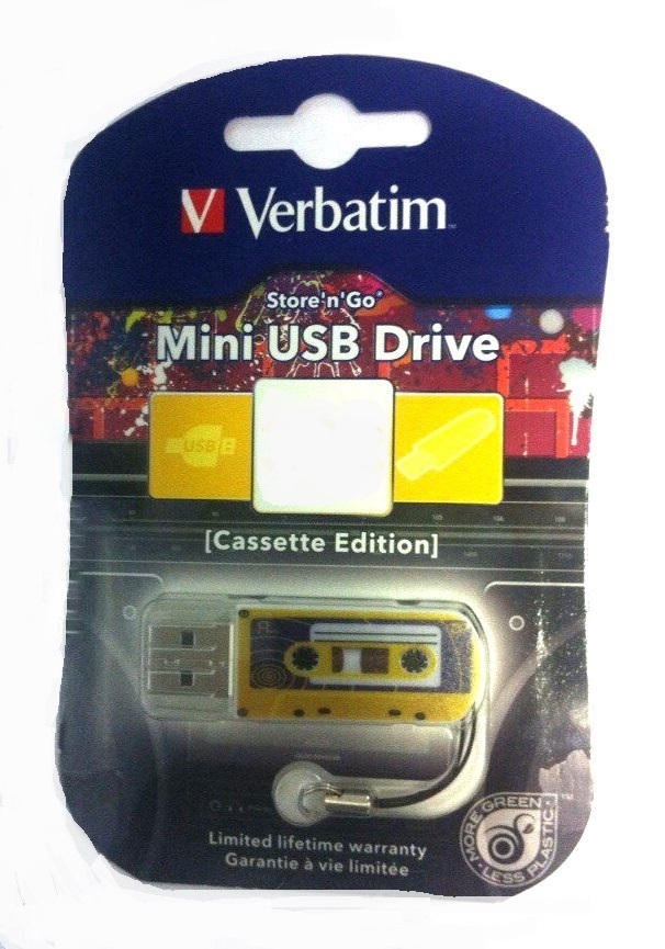 Flash Drive 16GB Verbatim Mini Cassette Yellow