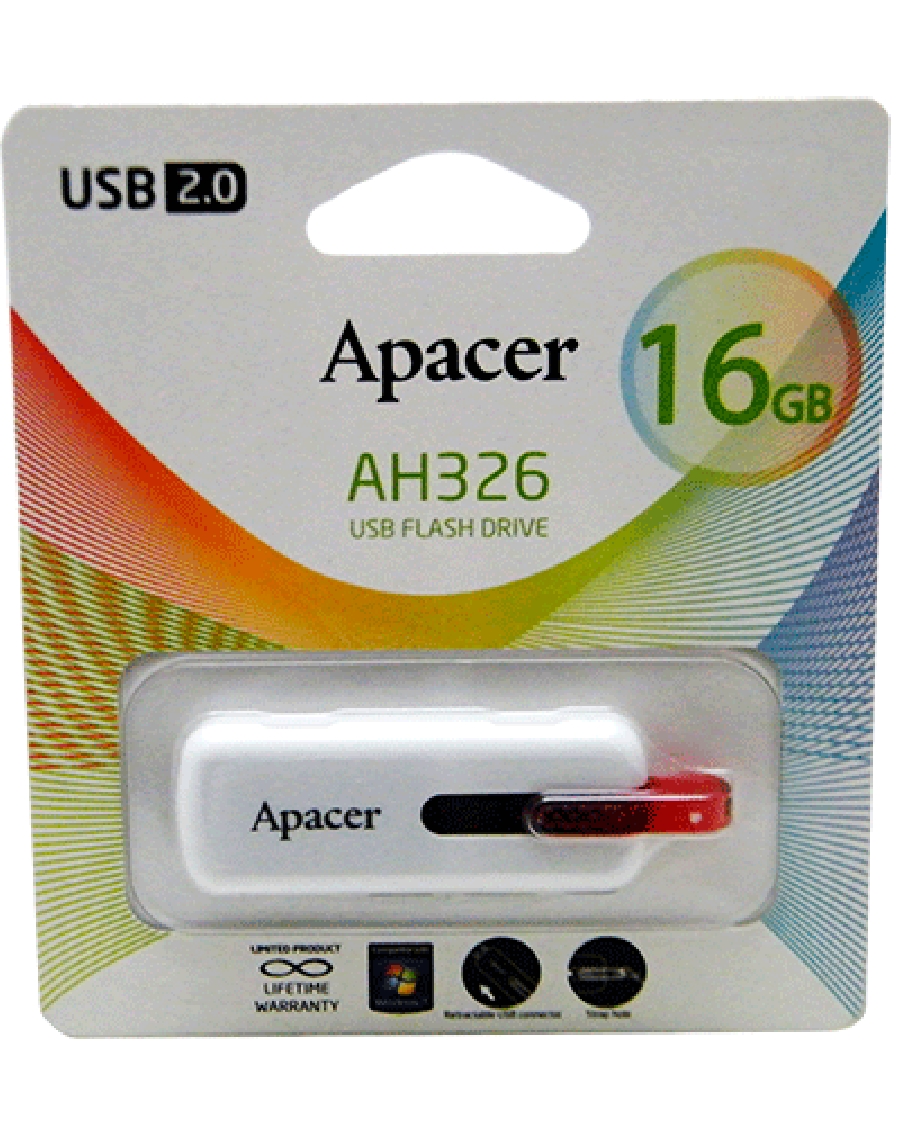 Flash Drive 16GB Apacer AH326 Белый