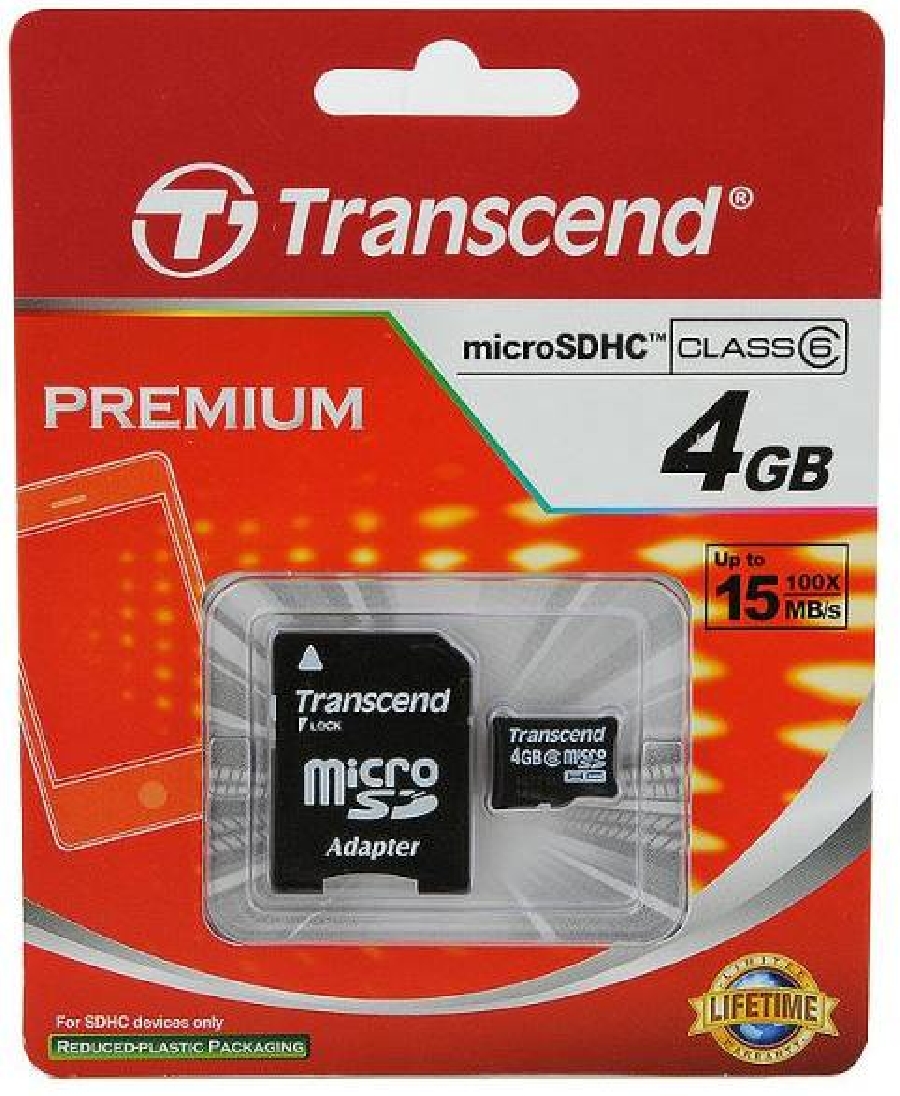 Карта памяти transcend microsdhc 16 гб class 10