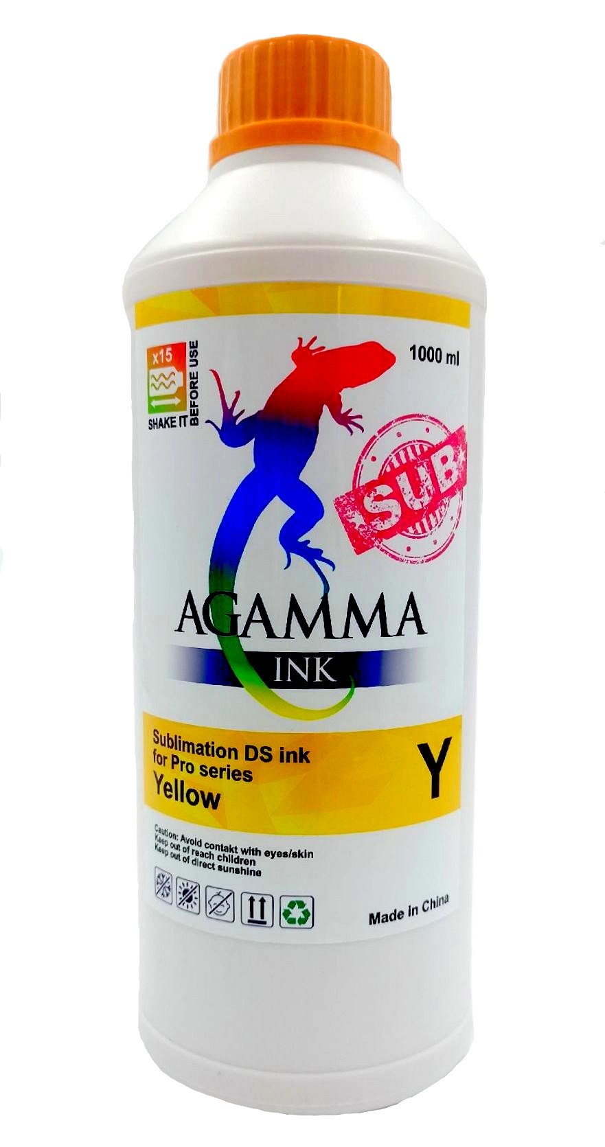 Сублимационные чернила AGAMMA SUB DS ink 1л./бут. Yellow