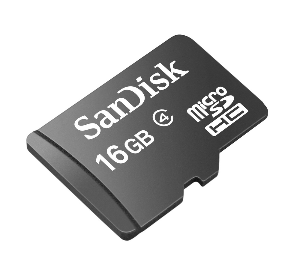 Micro SDHC 16 GB Sandisk class4 без адаптера