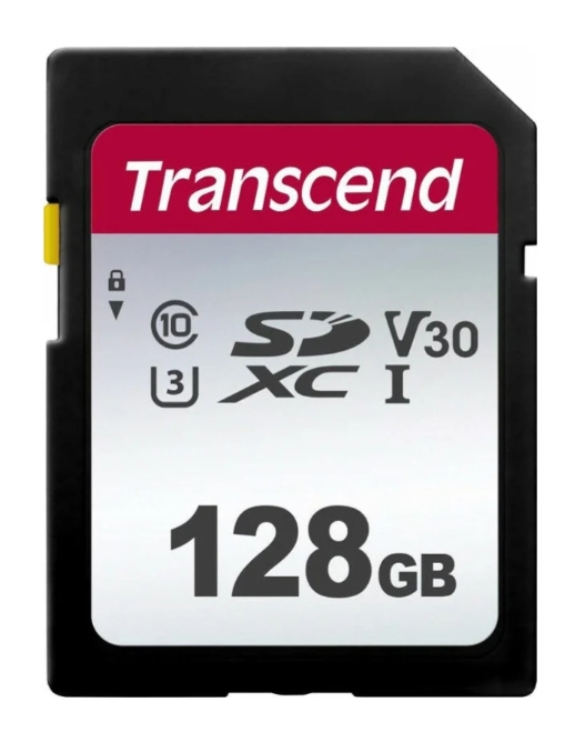Micro SDXC 128 GB Transcend  class 10 UHS-IU3, V30, A1, (без адаптера) TLC TS128GUSD300S