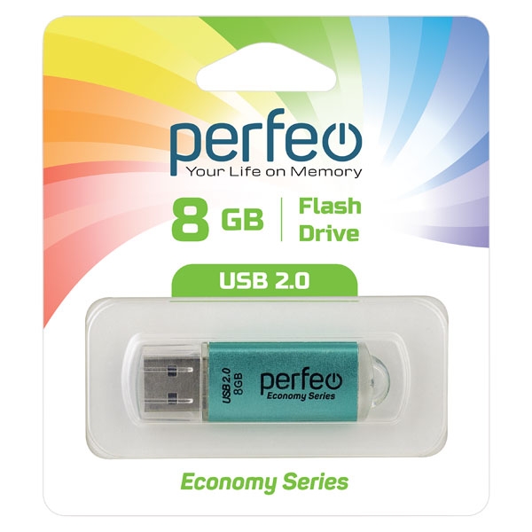Flash Drive 8GB Perfeo E01 Green