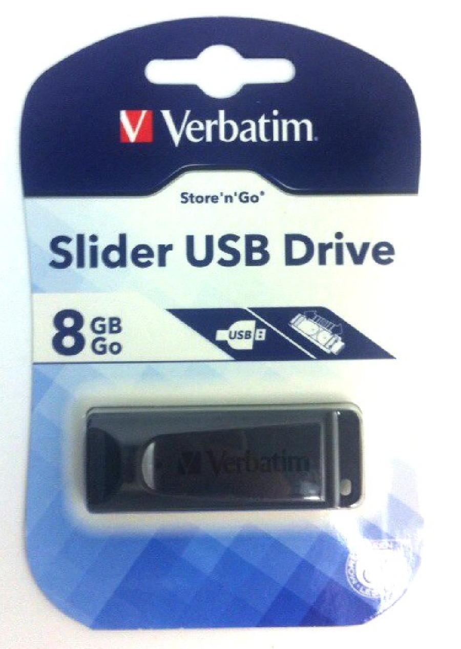 Flash Drive 8GB Store N Go Slider Verbatim