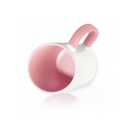 Кружка цветная внутри и ручка (розовая) Mugreen