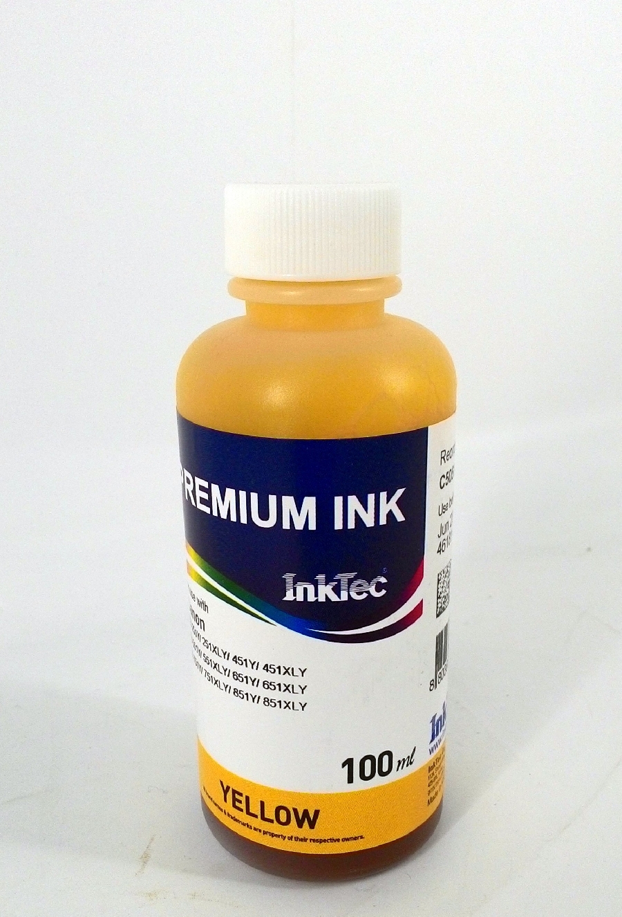 Чернила  InkTec Canon CLI-551/251 Yellow водные 100мл. C5051-100MY