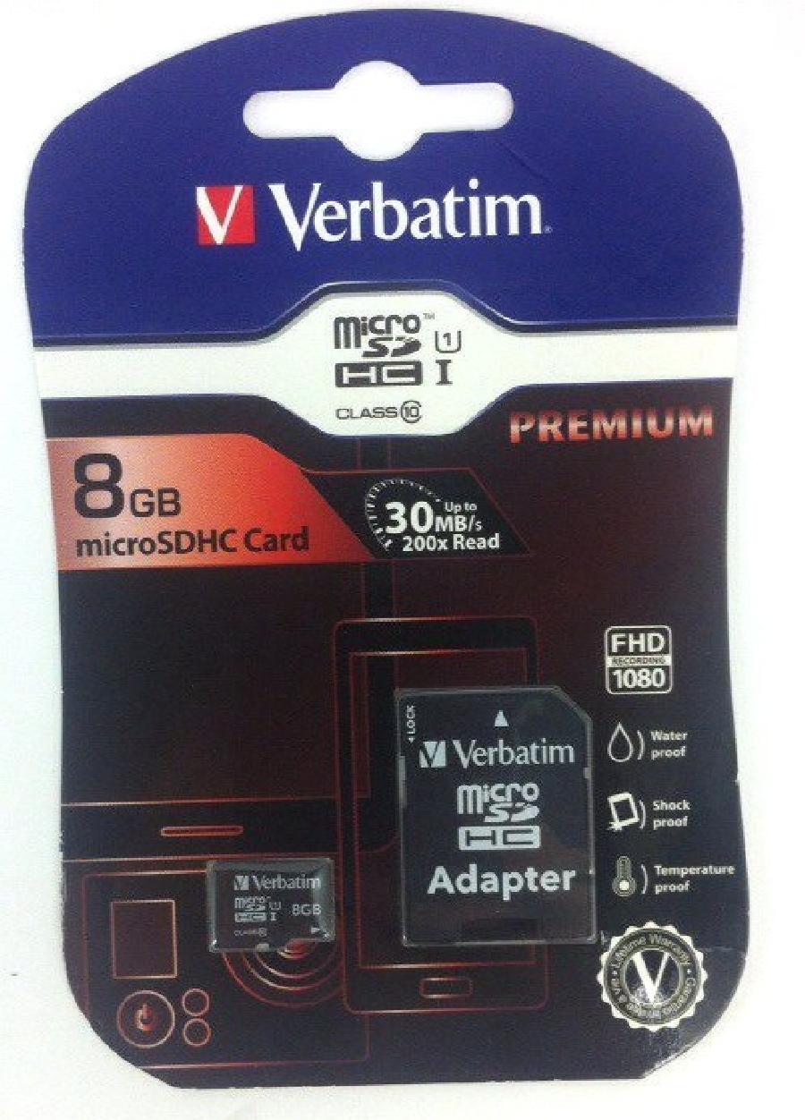 Micro SDHC 8 GB Verbatim Class10