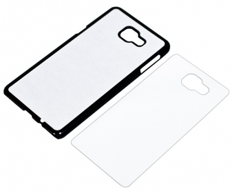 2D Чехол пластиковый для Samsung А9 черный (со вставкой под сублимацию)
