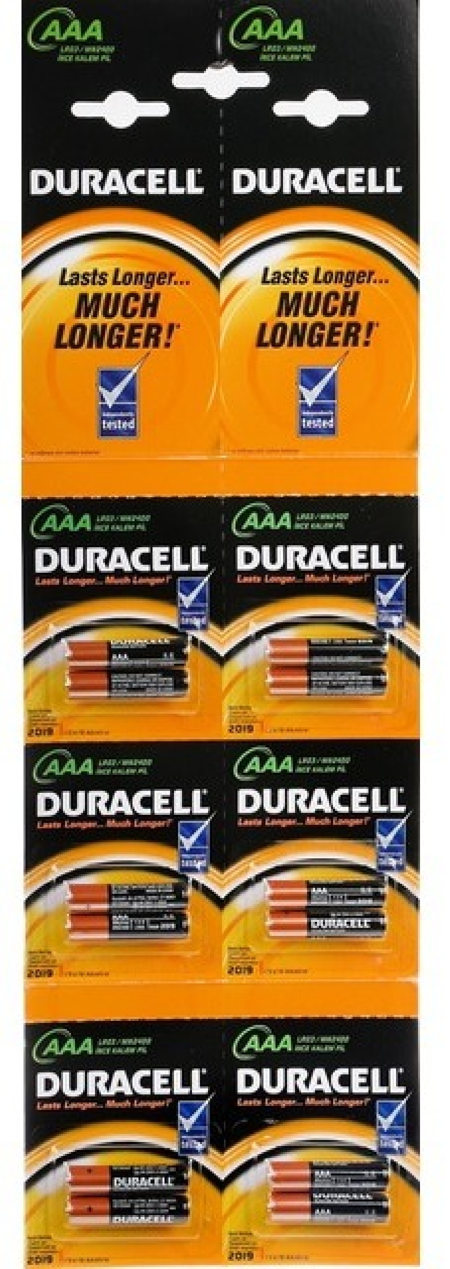 Батарейкa Duracell 2BL отрывные LR03 AAА MN2400  (упаковка по 12)