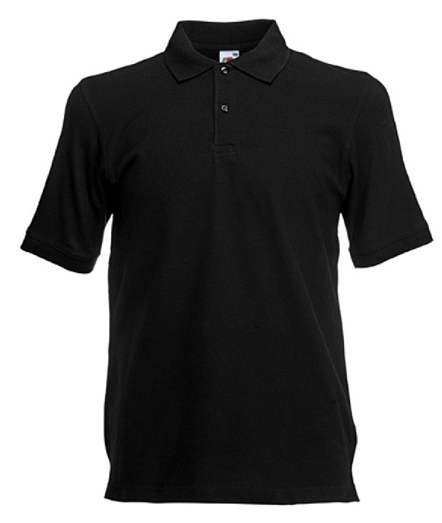 Рубашка поло Мужская 44/XS  Чёрная Cotton line