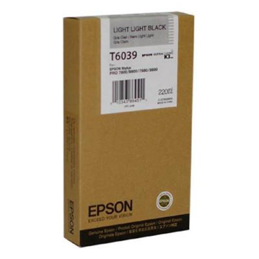 Картридж для широкоформатного плоттера Epson Stylus PRO 7880/9880/7880/9800 C13T603900 Light Light Black T6039 220мл