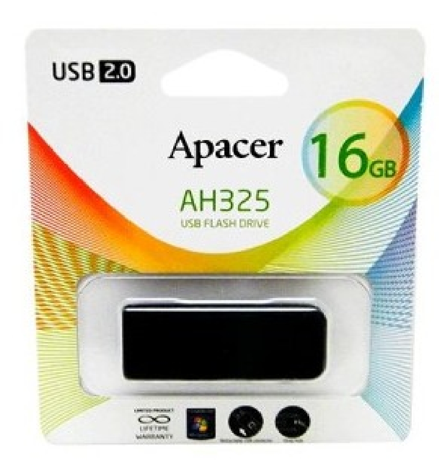 Flash Drive 16GB Apacer AH325 Черный