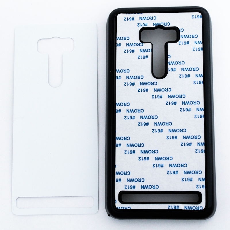 2D Чехол пластиковый для Asus Zenfone Selfie черный (со вставкой под сублимацию)