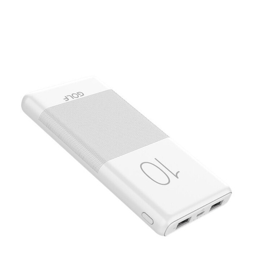 Зарядка USB GOLF  Power Bank 10000 mAh White  G80