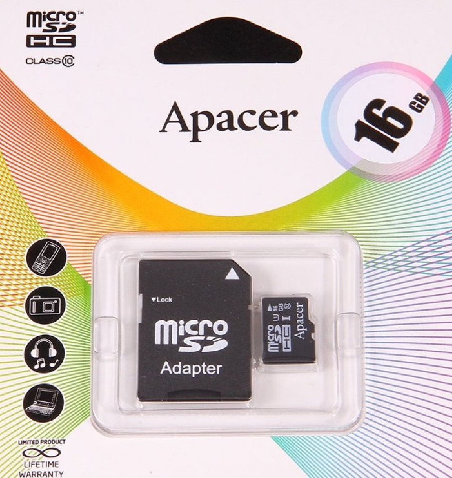 Micro SDHC 16 GB Apacer Class10