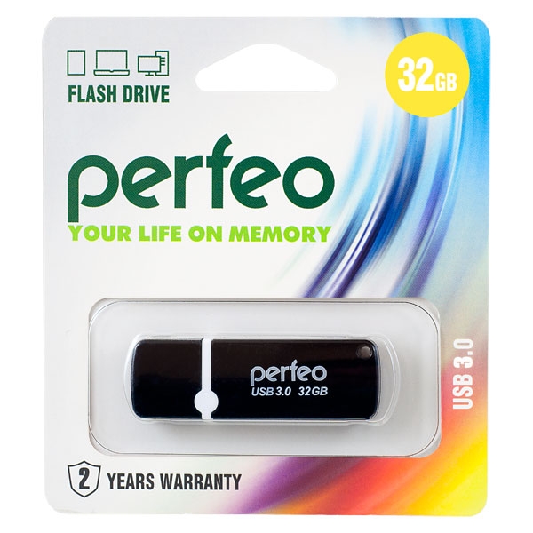 Flash Drive 32GB Perfeo C08 Black 3.0