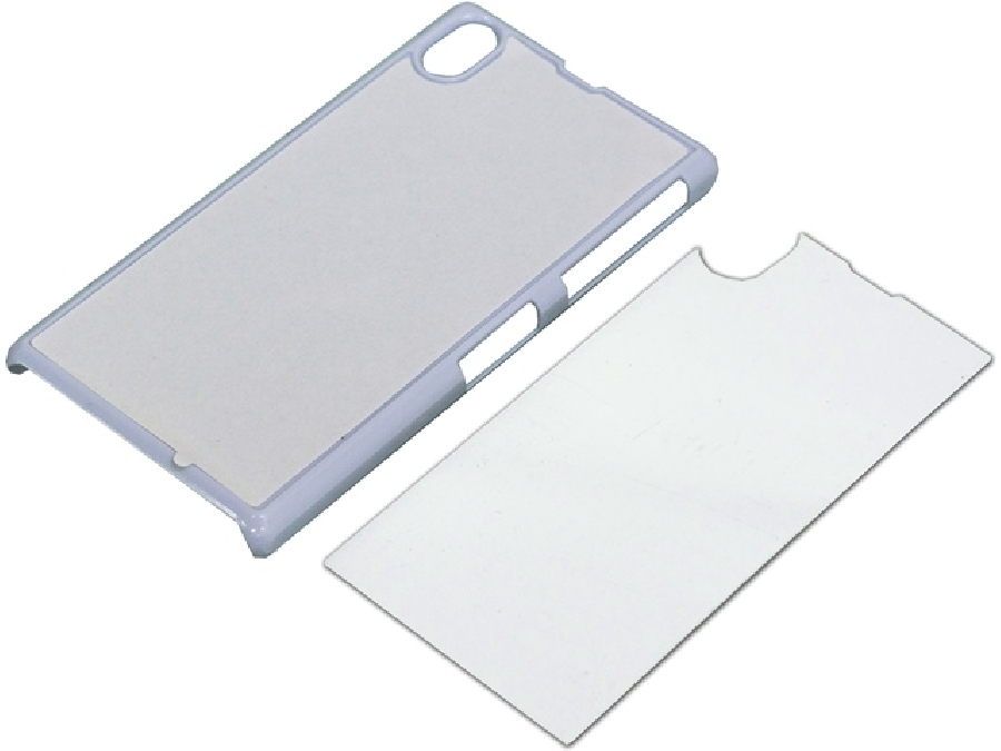 2D Чехол пластиковый для смартфона Sony Xperia Z1 L39H белый (со вставкой под сублимацию)