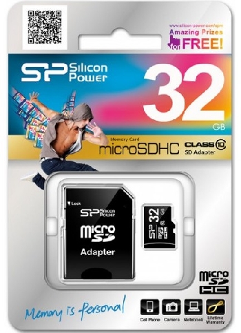 Micro SDHC 32 GB Silicon Power Class 10