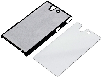 2D Чехол пластиковый для смартфона Sony Xperia Z L36H черный (со вставкой под сублимацию)