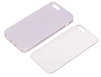 2D Чехол силиконовый для iphone 5/5S белый (со вставкой под сублимацию)
