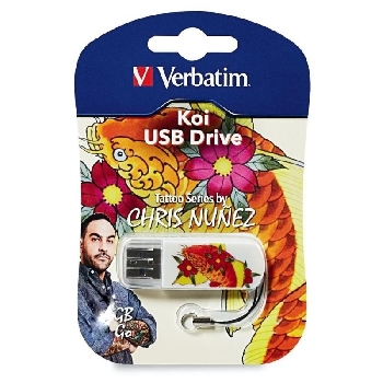 Flash Drive 32GB Verbatim Mini Tattoo KOI FISH