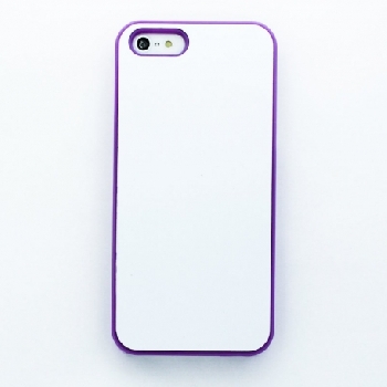 2D Чехол пластиковый для iphone 5/5s фиолетовый (со вставкой под сублимацию)