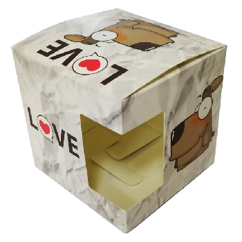 Подарочная коробка д/кружки с окном Собака Love