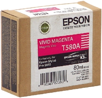 Картридж для широкоформатного плоттера Epson Stylus Pro 3800/3880 C13T580A00 Magenta T580A