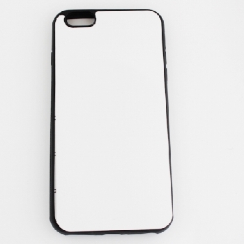 2D Чехол силиконовый для iphone 6 PLUS черный (со вставкой под сублимацию)