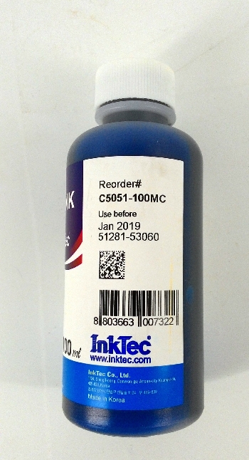 Чернила  InkTec Canon CLI-551/251 Cyan водные 100мл. C5051-100MC
