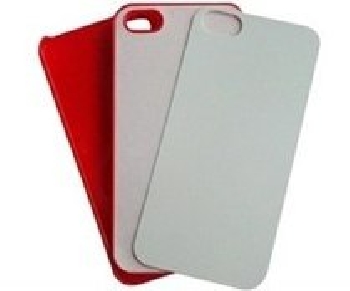 2D Чехол пластиковый для iphone 4/4s красный (со вставкой под сублимацию)
