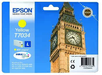 Картридж для струйного принтера Epson WP-4015 C13T70344010 yellow T7034