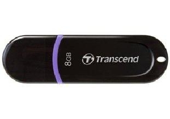 Flash Drive 8GB Transcend 300 Черный/Лиловый