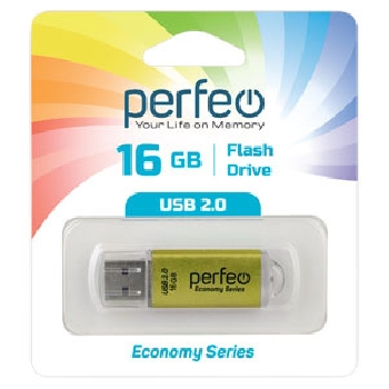 Flash Drive 16GB Perfeo E01 Gold