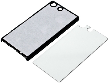 2D Чехол пластиковый для смартфона Sony Xperia M5 черный (со вставкой под сублимацию)