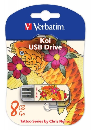 Flash Drive 8GB Verbatim Mini Tattoo Edition KOI FISH