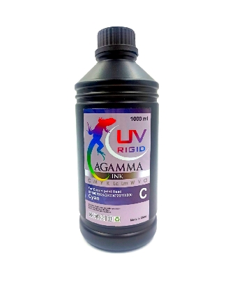 УФ чернила UV-Rigid AGAMMA 1л./бут. Cyan (для твердых поверхностей)