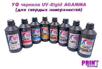 УФ чернила UV-Rigid AGAMMA 1л./бут. White (для твердых поверхностей)