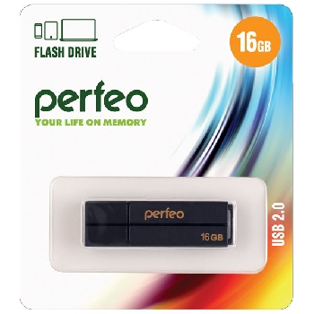 Flash Drive 16GB Perfeo C01G2 Black
