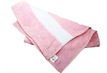 Полотенце 30х70см махровое розовое(бордюр под нанесение 7см)