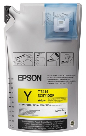 Чернила сублимационные Epson SureColor SC-F6000 (Yellow) C13T741400 (1 литр)