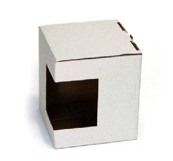 Коробка для кружек склеенные бумажные с окном 120х100х85мм
