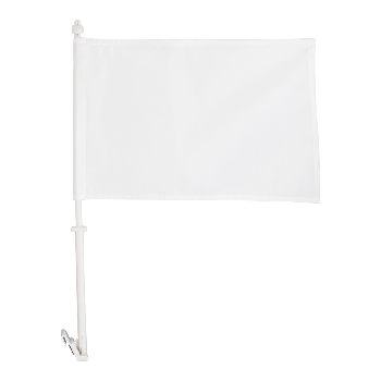 Флаг на машину белый 35x25см